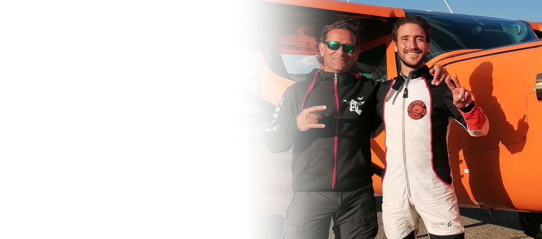 Duo créateurs DragonFly Parachutisme Ardèche
